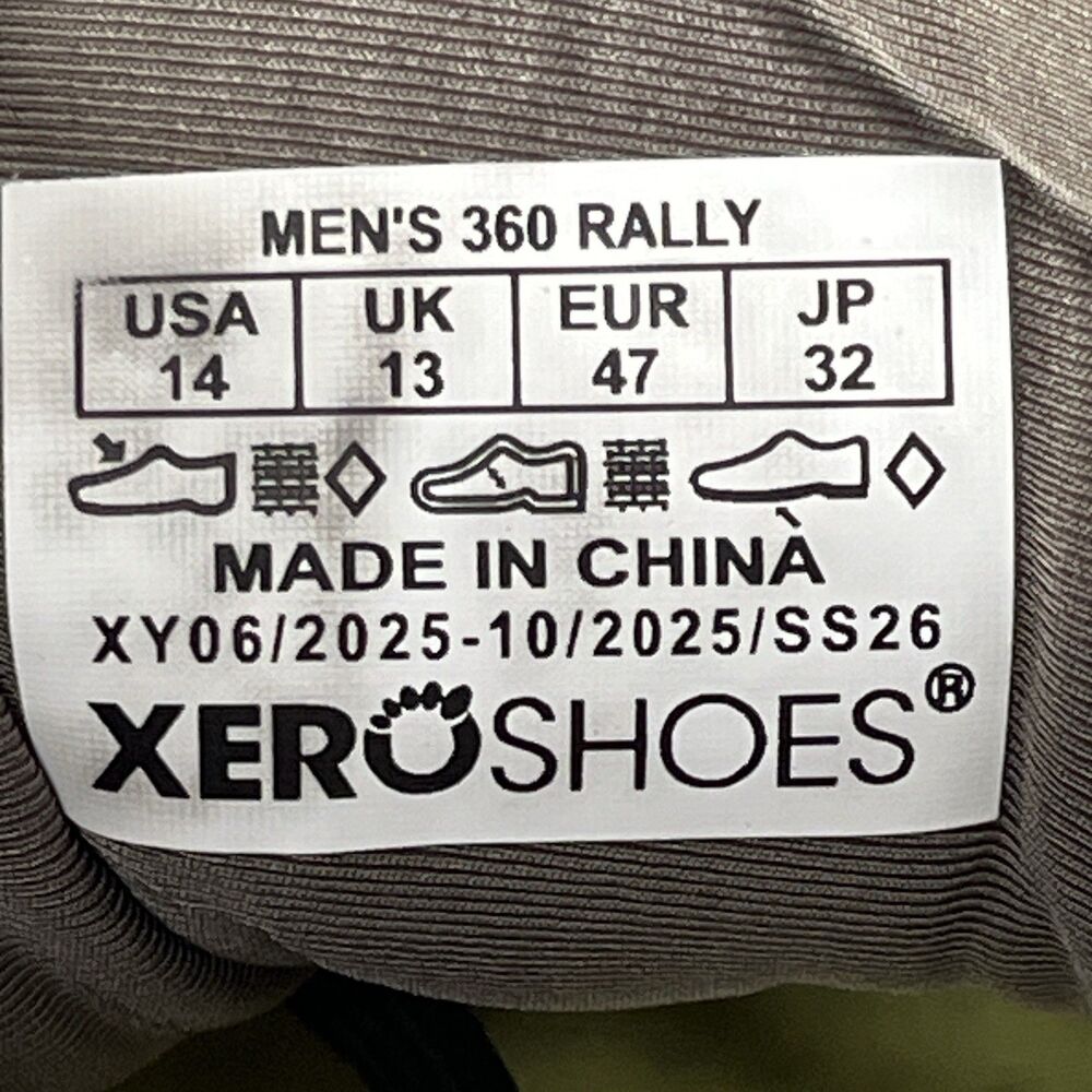 Xero Shoes 360 Rally Barefoot Court Shoes Pickleball Performance Outdoor Mens 14 - Picture 10 of 15